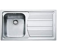 Lavello da cucina 1 vasca a sinistra ad incasso 86x50 cm acciaio inox modello lo