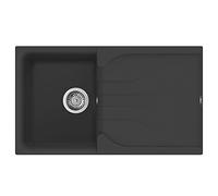 Lavello da cucina 1 Vasca con Gocciolatoio 86 x 50 cm colore Nero - LGE40040