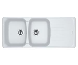 Lavello da Cucina 2 Vasche Reversibile ad Incasso 116X50 cm in Fragranite Modell