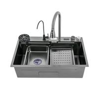 Lavello da cucina a cascata con display digitale, 75 x 46 cm