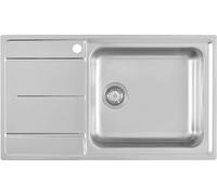 Lavello da cucina con 1 vasca con gocciolatoio a sinistra 86 cm Inox - Evo