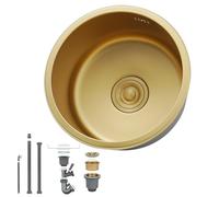 Lavello da cucina in acciaio inox con rubinetto, vasca singola o installazione superiore, include filtro di scarico e sifone, facile da pulire, per cucina, bar o uso esterno