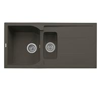 Lavello da cucina in composito Plados CX0991 una vasca e mezzo più scolapiatti 99x50cm MARRONE CACAO