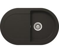 Lavello Da Cucina In Granito 79x50 Nero Respekta Di Schock