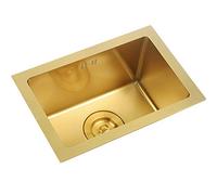 Lavello da cucina incorporato in acciaio inossidabile, design quadrato compatto per un utilizzo efficiente dello spazio