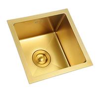 Lavello da cucina incorporato in acciaio inossidabile, design quadrato compatto per un utilizzo efficiente dello spazio