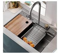 Lavello da cucina, lavello a cascata Nano Raindance a vasca singola in acciaio inossidabile 304, da incasso sottotop, facile da pulire