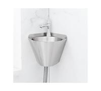 Lavello da cucina, lavello angolare a parete, lavello triangolare in acciaio inox, lavello da bagno a parete con rubinetto e scolapiatti, piccolo lavello da cucina per garage, ristorante, cucina,