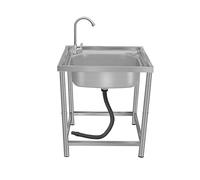 Lavello da cucina, lavello da campeggio indipendente, lavello da lavanderia, lavello in acciaio inox con scolapiatti e rubinetto per cucina, garage, ristorante commerciale, stanza