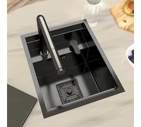 Lavello da cucina nascosto Lavello da bar in acciaio inossidabile sottopiano Mini lavabo per camper multifunzionale a fessura singola con coperchio