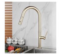 Lavello da Cucina Oro Spazzolato S Auto Touch Hot & Cold Water Mixer Chrome Estrazione Crane Smart Sensor Tap, Tap Cucina