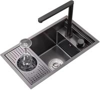 Lavello Da Cucina Salvaspazio Sopra Il Bancone - Sifone Compatto Nascosto Con Accessori For Sale Di Riposo Appartamenti E Ville Design(60 * 40 * 23cm)