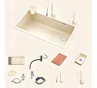 Lavello da cucina, set lavello in acciaio inossidabile for carichi pesanti | Lavello sottopiano a vasca singola con rubinetto, adatto for cucine, camper, bar e uso esterno(60 x 45 cm(24 x 18 in))