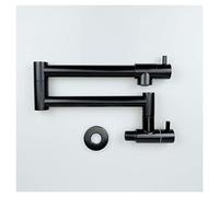 Lavello da cucina Tocca, tocco di riempimento in pentola a leva singola ruotare pieghevole per cucciolo bagliore cavalcata per la parete del rubinetto per l'acqua fredda lavandino nero/spazzolato