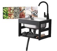 Lavello Da Esterno Lavello Da Cucina, Lavabo Professionale Sospeso A Paretecon Filtro E Rubinetto, Antiruggine E Resistente All'usura, Per Garage Ristorante Cucina Lavanderia, Lavabo Esterno