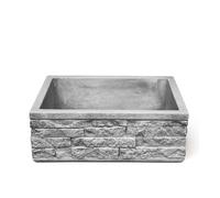 LAVELLO DA GIARDINO "MESETA" GRIGIO, 45X35X16 CM - KAM