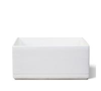 Lavello da Giardino Senza Rubinetto 45x30x20 cm in Cemento e Granulati di Marmo Rodi Bianco