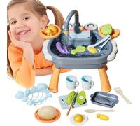 Lavello da Gioco con Acqua Corrente - Lavastoviglie elettrico leggero per | Lavello da Cucina con Cibo e Utensili da Cucina per la pesca