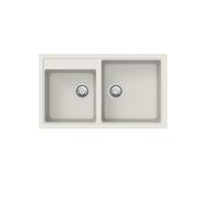 LAVELLO SINTETICO DA INCASSO 2 VASCHE CM 86- Avena- APELL- pezzi 1