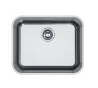 Lavello da incasso quadrato in acciaio inox 500 x 400 mm 1 vasca
