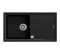 Lavello da incasso rettangolare nero con gocciolatoio Teka Stone 50 B-TG 1C 1E