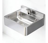 Lavello da parete in acciaio inox, resistente, per ristoranti, bar, camper e lavanderie, design elegante a forma di nave galleggiante