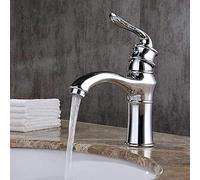 Lavello della Cucina Rubinetto dell'Acqua Calda Fredda Semplice casa Rame Massiccio Maniglia Singola Foro Singolo Miscelatore Montato sulla Piattaforma Lavabo Bagno Rubinetto dell'hotel