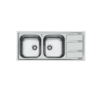 Lavello Doppia Vasca Foster Rettangolare 116 cm FM 1972 062 Acciaio