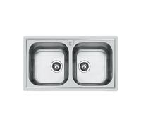 Lavello Doppia Vasca Foster Rettangolare 86 cm FM 1974 060 Acciaio
