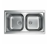 Lavello due vasche Apell Atmosfera inox 86 cm Semifilo TM862IPC