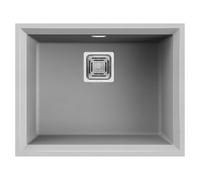 Lavello Elleci Incasso 1 vasca 56x43,8 Karisma 105 Sottotop Metaltek Grigio Aluminium LMK10579BSO