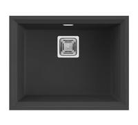 Lavello Elleci Incasso 1 vasca 56x43,8 Karisma 105 Sottotop Granitek Nero Full Black LGK10540BSO