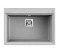 Lavello Elleci Incasso 1 vasca 70x50 Karisma 120 Metaltek Grigio Aluminium LMK12079