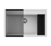 Lavello Elleci Incasso Cucina 1 Vasca 79x51 Best 130 Bianco LGB13068K2