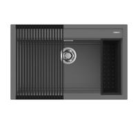 Lavello Elleci Incasso Cucina 1 Vasca 79x51 Best 130 Dark Grey LKB13099K2