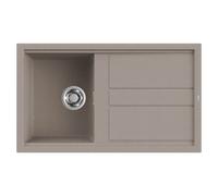 Lavello Elleci Incasso Cucina Best 1 Vasca LGB40043NA 86x51 Tortora