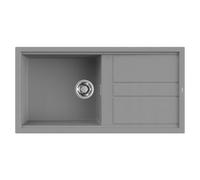 Lavello Elleci Incasso Cucina Best 1 Vasca LGB48048NA 100x51 Grigio Cemento
