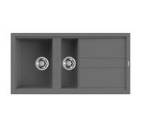 Lavello Elleci Incasso Cucina Best 1 Vasca ½ LKB47599NA 100x51 Grigio Dark Grey