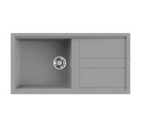 Lavello Elleci Incasso Cucina Best 1 Vasca LKB48097NA 100x51 Grigio Light Grey