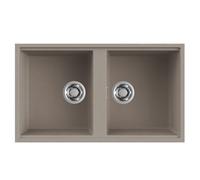 Lavello Elleci Incasso Cucina Best 2 Vasche LGB45043BSONA 83x48 Tortora