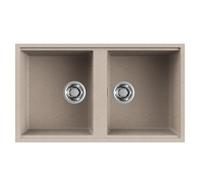 Lavello Elleci Incasso Cucina Best 2 Vasche LGB45051BSONA 83x48 Avena