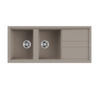 Lavello Elleci Incasso Cucina Best 2 Vasche LGB50043NA 116x51 Tortora