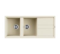 Lavello Elleci Incasso Cucina Best 2 Vasche LGB50062NA 116x51 Bianco Antico