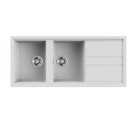 Elleci Best 500 LGB50068 Lavello incasso 116 x 51 - granitek - bianco - gocciolatoio reversibile