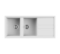 Lavello Elleci Incasso Cucina Best 2 Vasche LKB50096NA 116x51 Bianco
