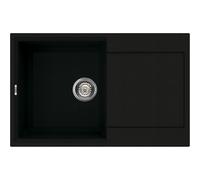 Lavello Elleci Incasso Cucina Easy 1 Vasca LGY30040NA 79x50 Nero Full Black