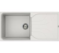 Lavello Elleci Incasso Cucina Ego 1 Vasca LGE48068NA 100x50 Bianco Titano