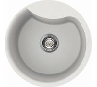 Lavello Elleci Incasso Cucina Ego 1 Vasca LGEROU68NA Ø 48,5 Bianco Titano