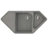 Lavello Elleci Incasso Cucina Ego 2 Vasche LMECOR73NA 100x50 Titanium