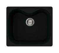 Lavello Elleci Incasso Cucina Fox 1 Vasca LGF20040NA 58x50 Nero Full Black